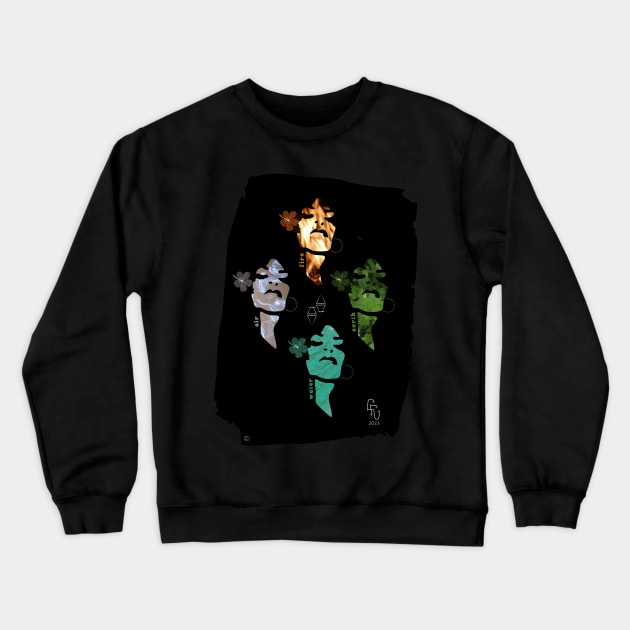 Goddesses of the Four Elements Crewneck Sweatshirt by HeartsLight